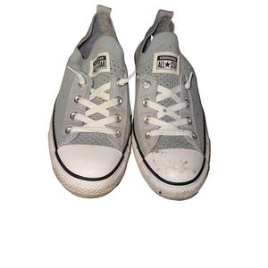 Converse All Star Gray and White Mesh-Sided Sneakers